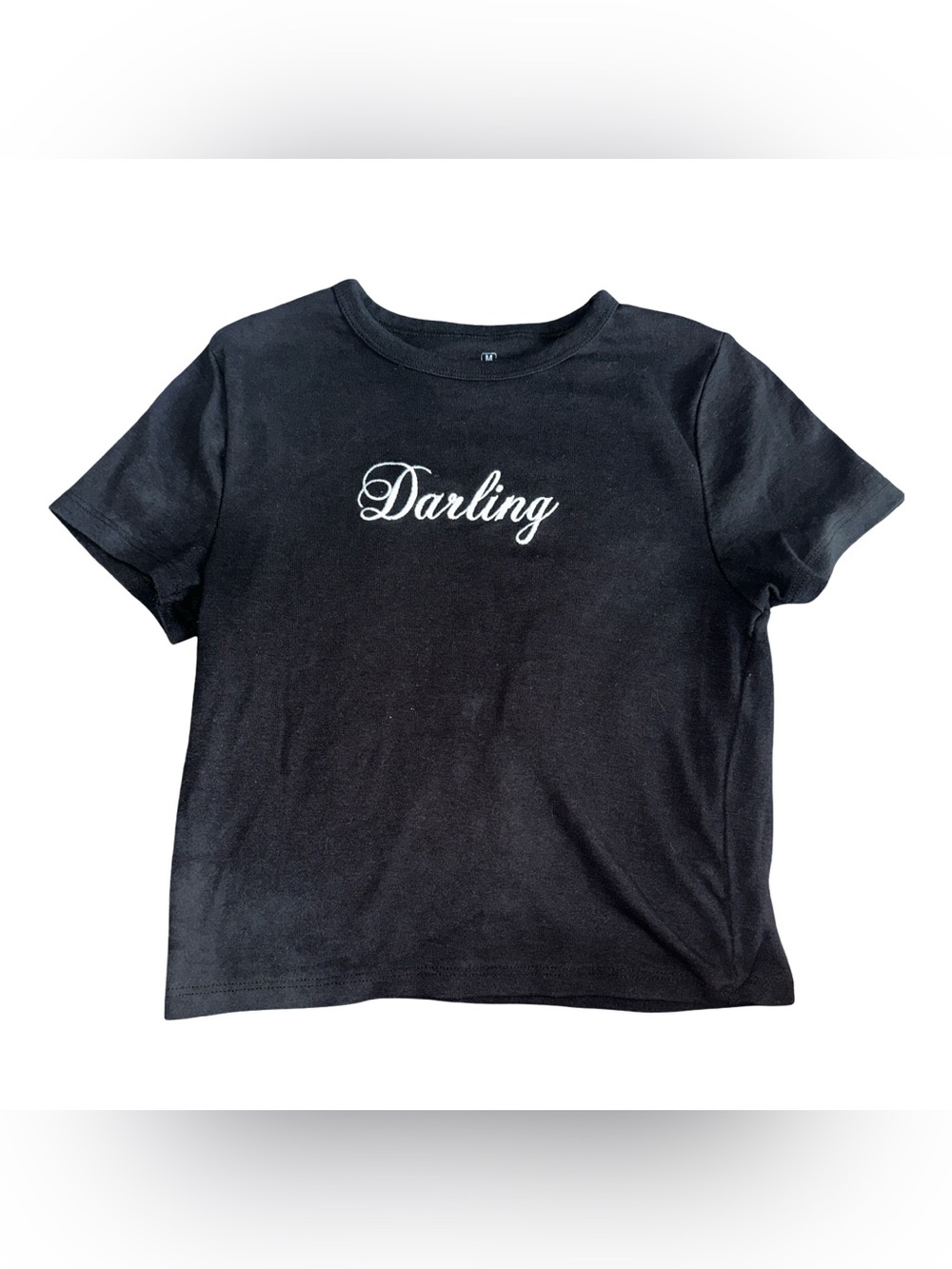 Ripple Junction Black Tee with White "Darling" Script